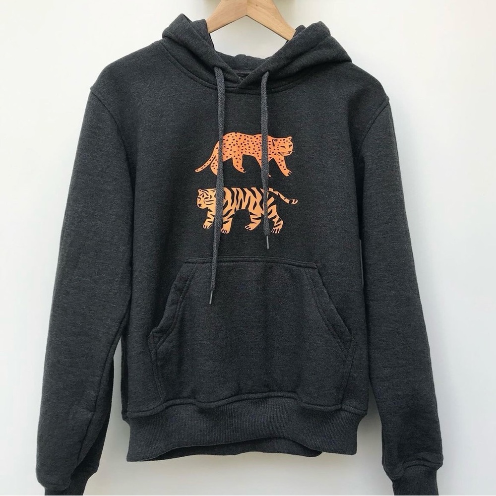 Dark Grey Graphic Hoodie
